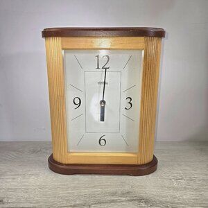 Springfield Clock Art Deco All Wood Contemporary Large Face Desk Mantle Shelf